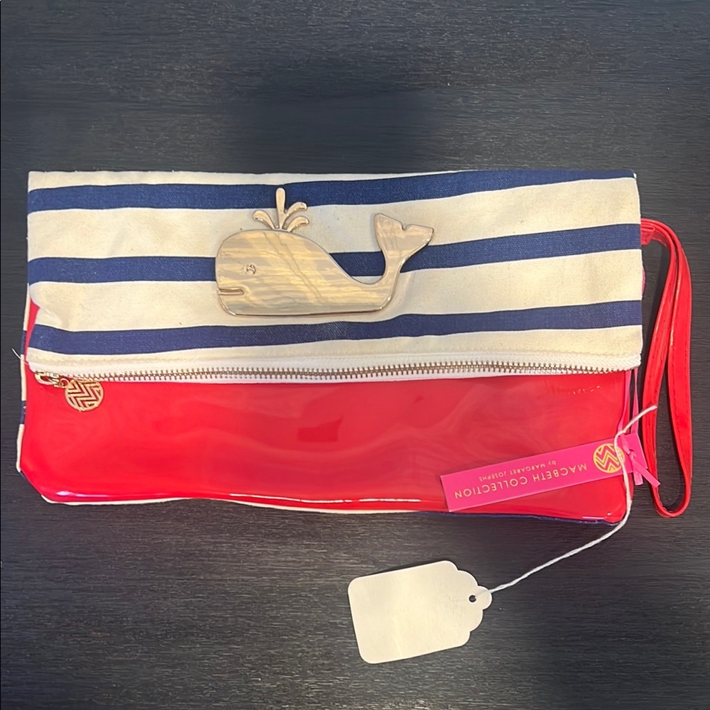 Macbeth Collection Nautical Whale Clutch